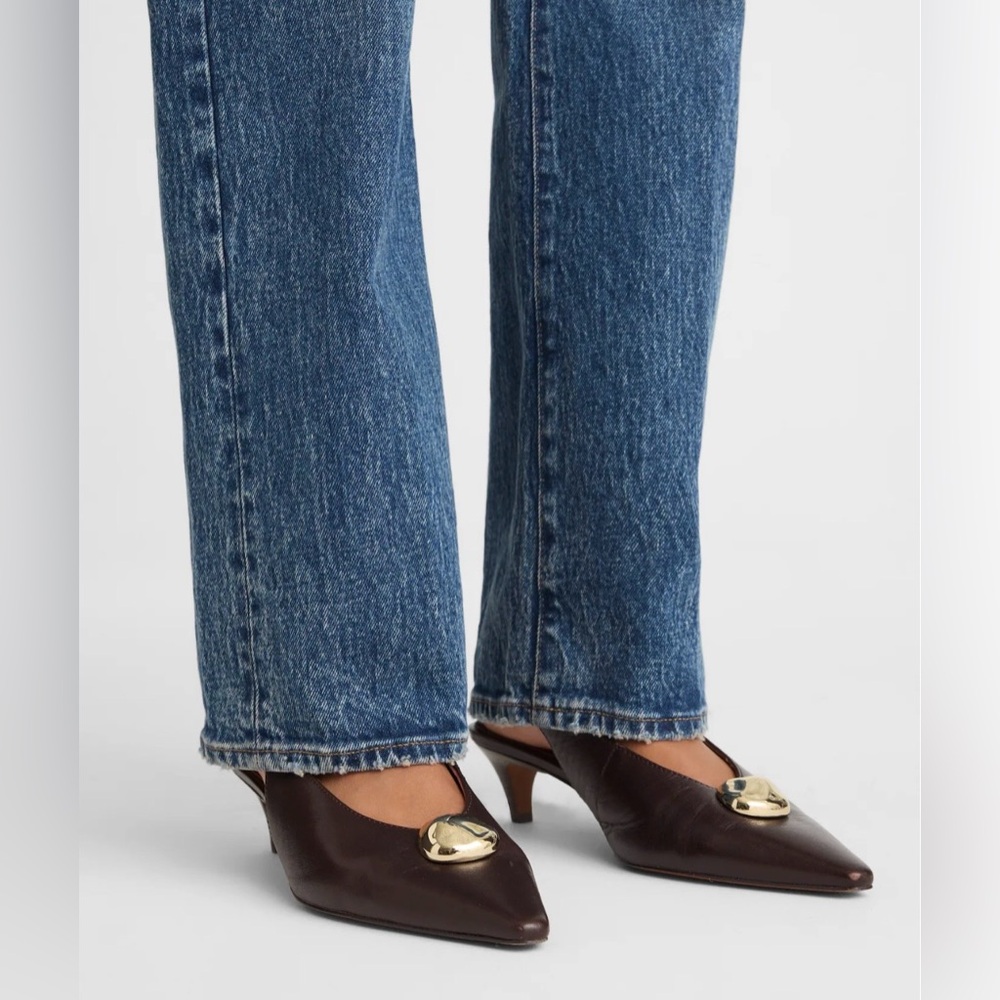 NWOB! MADEWELL The Emilie Slingback Pump Coffee Bean Leather Size 6.5 FLAW🚨 - Picture 2 of 16